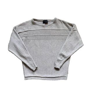 Premise Gray Knit Sweater Long Sleeve Crewneck XS Petite